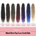 Goddess Locs Crochet Hair 12 Inch 8 Packs River Faux Locs 27/613# Size 12in