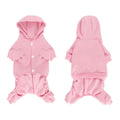 LifeWheel Pet Hoodie Fleece Jumpsuit Winter Warm Cotton Black + Pink Size S M L