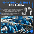 10 pcs Hydraulic 5/16" Hose x 3/4" JIC 37° Female 90° Elbow Fittings