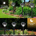 Ouddy Decor Solar Outdoor Waterproof LED Garden Lights Cool White 4 Pack