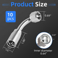 10 pcs Hydraulic 5/16" Hose x 3/4" JIC 37° Female 90° Elbow Fittings
