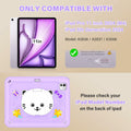 TOMORRY iPad Pro 11 Inch Case 2024 M4 5th Gen Purple with Screen Protector