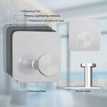 ACNISM Heavy Duty Waterproof Adhesive Hooks Stainless Steel 4 Pack Silver