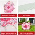 Arosche Mothers Day Yard Signs 8pcs with Stakes Outdoor Party Decorations