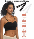PRETTYWELL Strapless Padded Bandeau Bra Wireless Comfort Black Size L