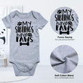Funnycokid Baby Mother's Day Outfit Our First Mother's Day, Gray,  0-3 Months