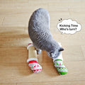 FuneeTop Interactive Cat Kicker Toy Stocking Shape 12'' Natural Sisal Red