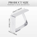 YASUOA Stainless Steel Dining Tablecloth Clips Heavy Duty 12 Pieces
