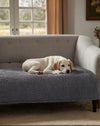 Waterproof Stuffed Dog Bed Cover Blanket Reversible Paw Print Grey 52x82