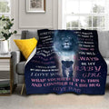 Yutrrpe Daughter Gift Blanket from Dad Lightweight Flannel for Bed & Sofa 60X50
