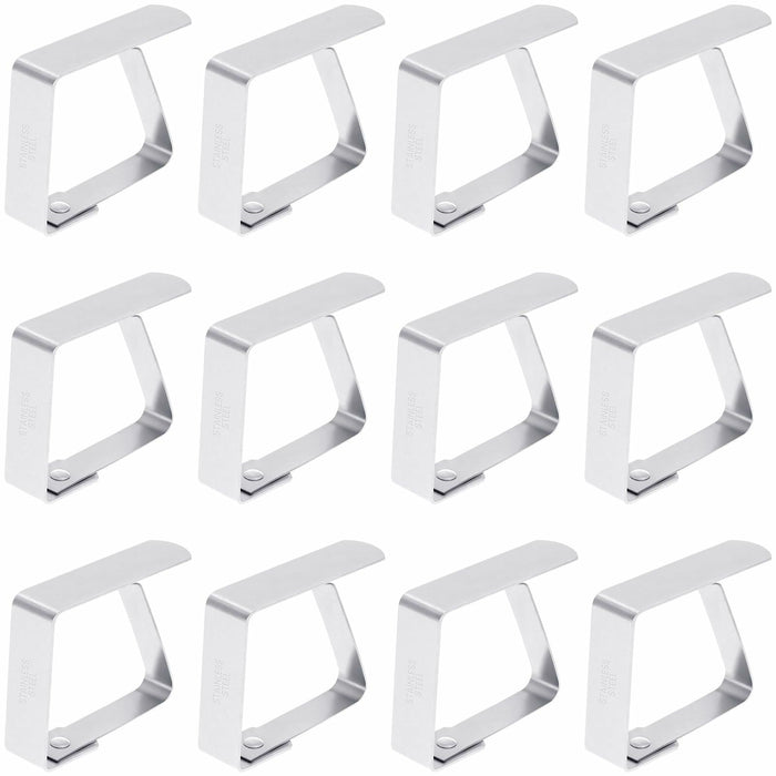 YASUOA Stainless Steel Dining Tablecloth Clips Heavy Duty 12 Pieces
