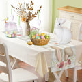 Watercolour Linen Easter Table Runner Spring Holiday Decor 13x72 Inch