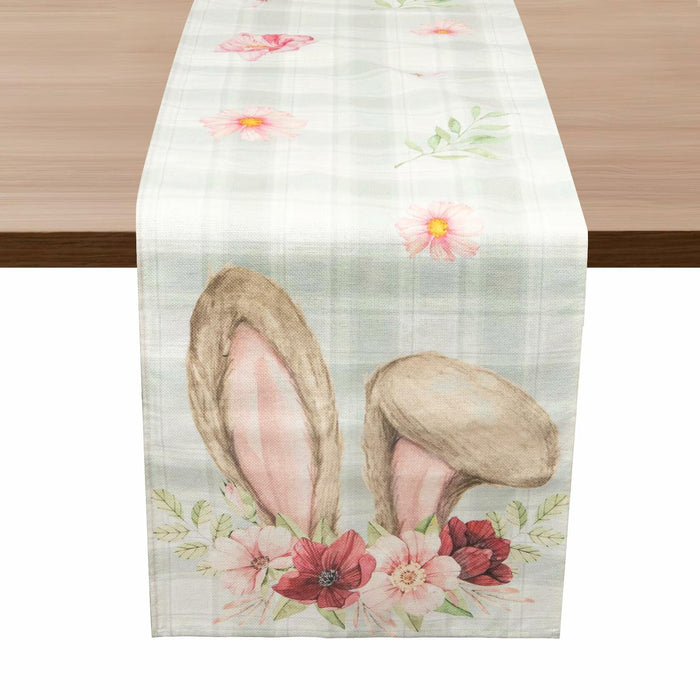 Watercolour Linen Easter Table Runner Spring Holiday Decor 13x72 Inch