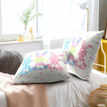 Easter Rabbit Cotton Throw Pillow Covers 18x18 Inch Set of 2 Buffalo Plaid