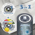 304 Stainless Steel Sink Strainer Basket with Stopper Lid 3.5 Inch Drain Silver