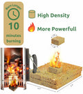KAMVIVA Fire Starters Rice Straw Food Grade Wax 100 Squares Natural
