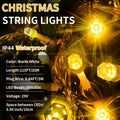 ROADAYLY 65.6FT 180 LED Halloween Fairy Lights Orange Purple Green Wire