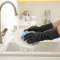 Petacffe Kitchen Cleaning Rubber Gloves Medium Non-Slip Waterproof
