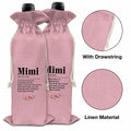 Mimi Wine Gift Bag Grandma Gifts Pink Birthday Mother's Day