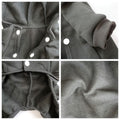 Dog Hoodie Pet Jumpsuit Fleece Sweatshirt Buttons Winter Warm Cotton Size Medium