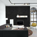LOVADA Peel and Stick Black Wood Wallpaper 17.5x100 Inch Self Adhesive