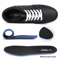 JABASIC Women Platform Sneakers Low Top Lace Up Walking Shoes Black Size 7