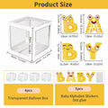 Onteftshop Baby Boxes with Letters 4 Clear White Blocks Baby Shower