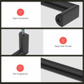 homdiy 5Pack 6.25in Matte Black Cabinet Handles 160mm Hole Centers