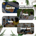 VOUKEN Double Compartment Snack Containers with Lids Transparent 10PCS