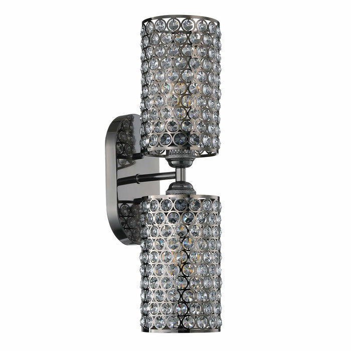 Dolaimy 1 Light Crystal Shade Wall Sconce Black 4.75" 2 Pack