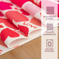 Joyfol Day Valentine's Red Love Heart Table Runner 13x72 Inches