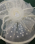Dodheah Fascinators Hat Women Tea Party Derby Wedding Beige Headband Clip