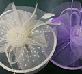 Dodheah Fascinators Hat Women Tea Party Derby Wedding Beige Headband Clip