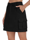 MoFiz Women's 18" Knee Length Golf Skirt Athletic Tennis Black Size M