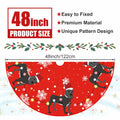 Great Dane Christmas Tree Skirt Red 48 Inch Winter Decoration