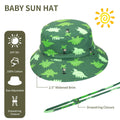 Fynnsure Baby Boy Sun Hat UPF 50+ Adjustable Bucket Hat Green Tree 0-6M