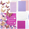 Knitgrip Graduation Cap Decoration Kit 98 Pc Purple Faux Flowers Butterfly