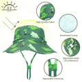 Fynnsure Baby Boy Sun Hat UPF 50+ Adjustable Bucket Hat Green Tree 0-6M