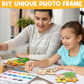 Memorywuu Mother's Day Flower Wood Picture Frame DIY Kit 6 Pcs Color Your Own