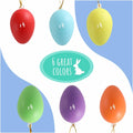 Festicy Easter Eggs Set 48 XXL 2025 with 6 Paints & 2 Brushes Durable Decor