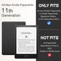 CoBak Kindle Paperwhite 11th Gen 6.8" PU Leather Case Stand Black