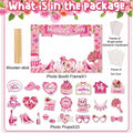 Mothers Day Decorations 23pcs Photo Booth Props Pink Frame Party Supplies