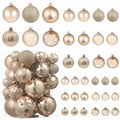 YiYunFloral Christmas Ball Ornaments 36pcs Shatterproof Champagne Xmas Decor
