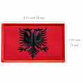 Bluyellow Albania Flag Embroidered Patch 2 Pcs 2x3 Inches Tactical Hook Loop