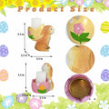 AMOYYT Easter Bunny Figurines 3.5in Resin Candle Holder Table Decor 2Pcs