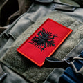 Bluyellow Albania Flag Embroidered Patch 2 Pcs 2x3 Inches Tactical Hook Loop