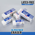 Pentel HI-Polymer Eraser Combo Pack 6 Caps 1 Large White ZEH0210BP7