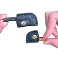 KOWAKA Mini Pocket Knives Set 2 Damascus Pattern Tiny Knife with Sheath