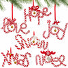 Langley 6 PCS 2024 Christmas Polymer Clay Hanging Ornaments Xmas Tree