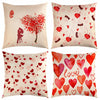 TUPARKA Valentine's Day Throw Pillow Covers 18x18 Inch 4 Pack